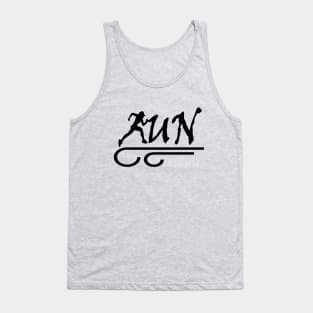 Run (black) Tank Top